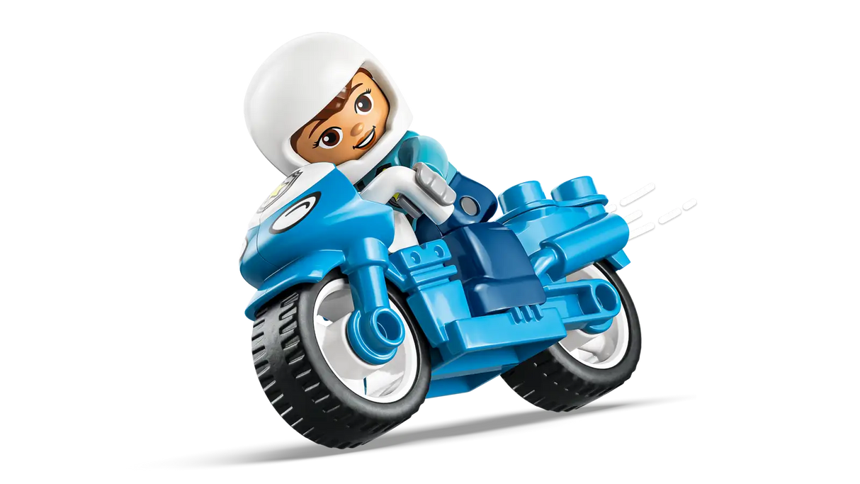 Blue Police Motorcycle