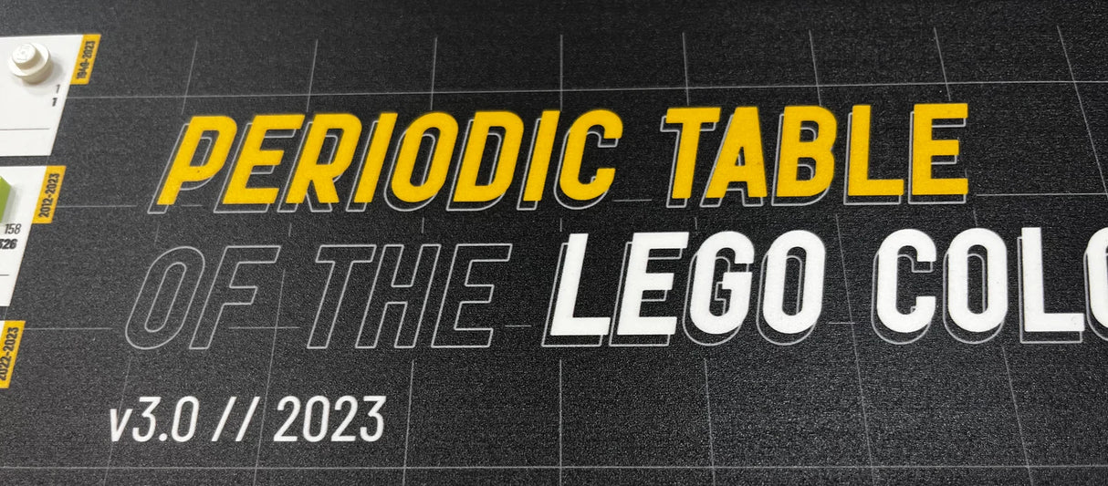 The Periodic Table Of LEGO Colors V3.0 | 2023