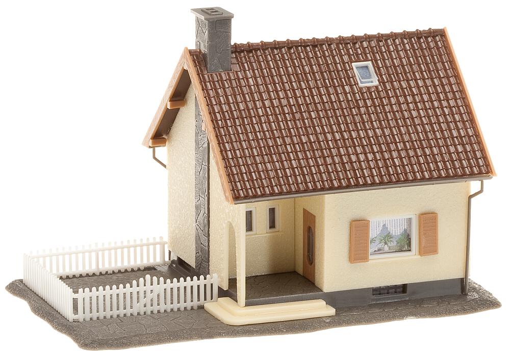 Transformer house with electricity pylons