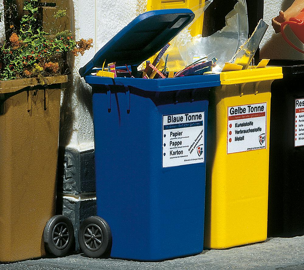 2 waste bins, grey