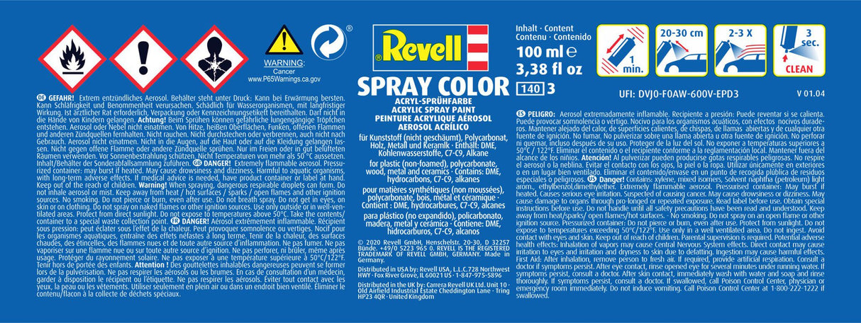 Silk "White" Spray Color Acrylic Aerosol - 100ml