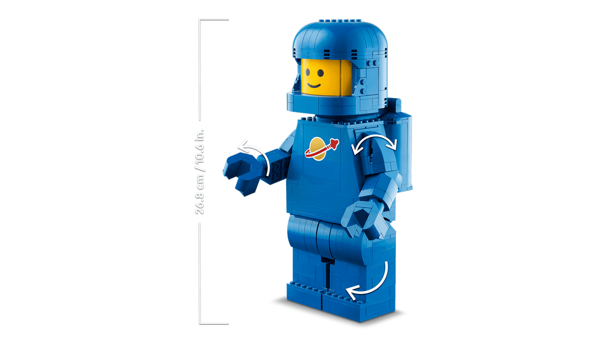 Up-Scaled Blue Astronaut Minifigure