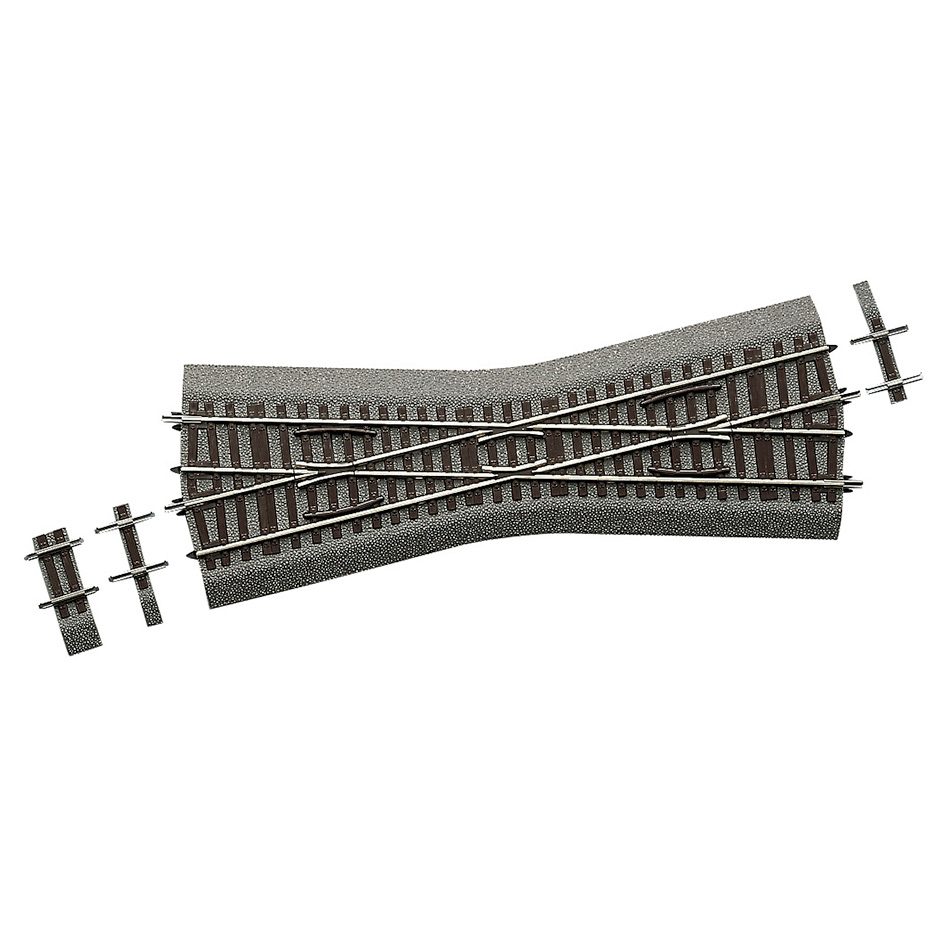 Turnout right hand Wr10 with bedding, manually operated