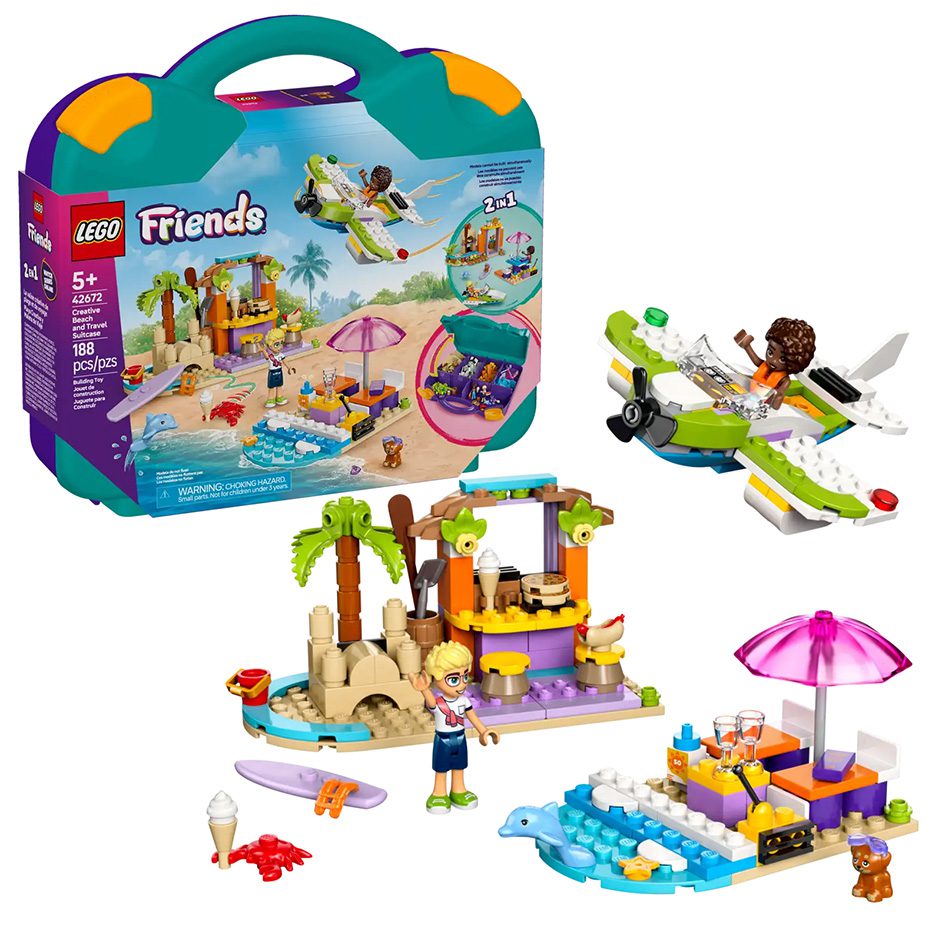 Creative Beach and Travel Suitcase