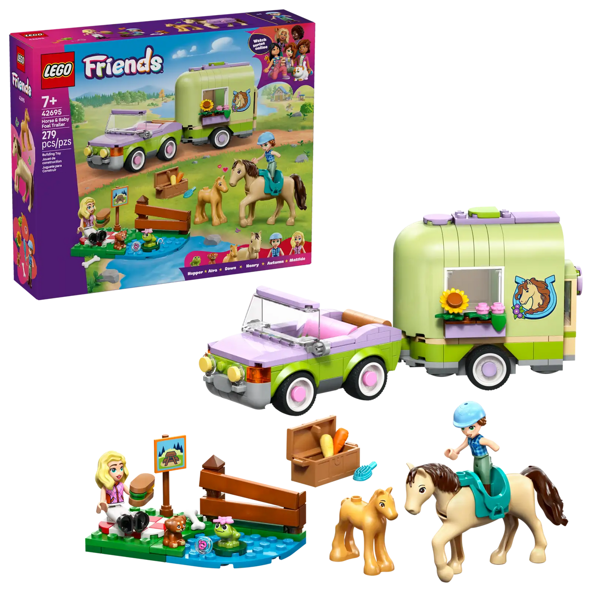 Horse & Baby Foal Trailer