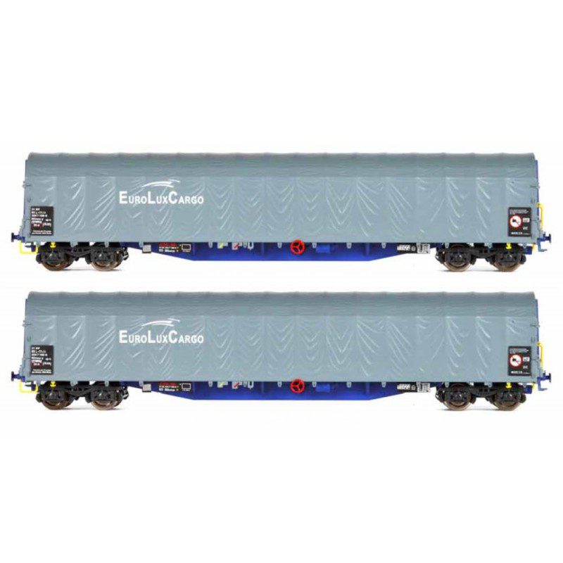 Set (A) of 2 type Rils wagons, L-CFLCA EuroLuxCargo CFL