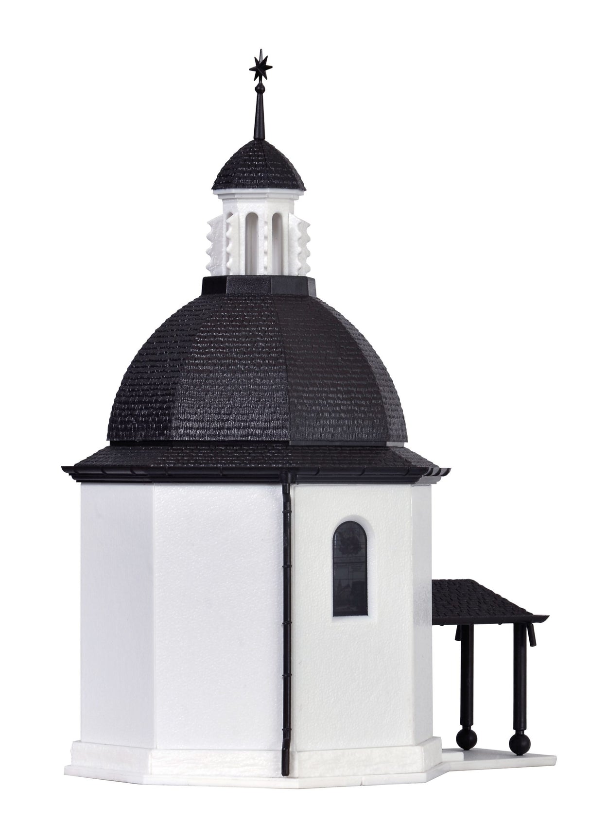Silent Night Memorial Chapel with LED Lighting and Artificial Snow, Functional Kit