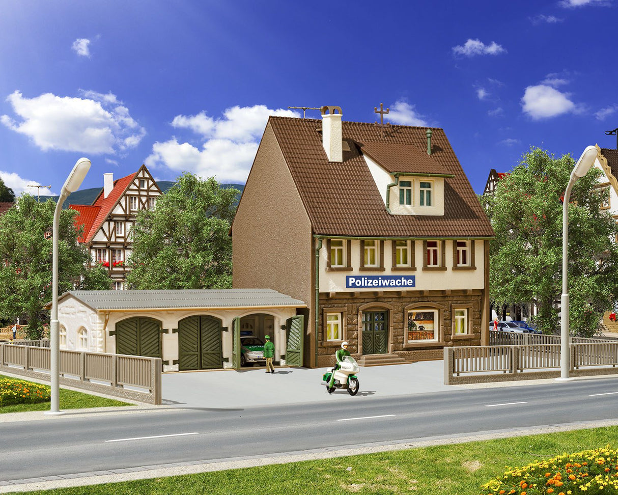 Police Station with Garage, Three Track
