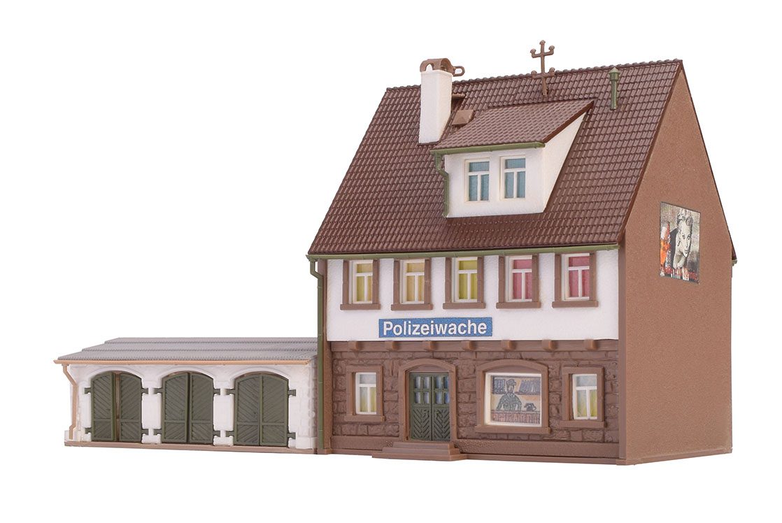 Police Station with Garage, Three Track