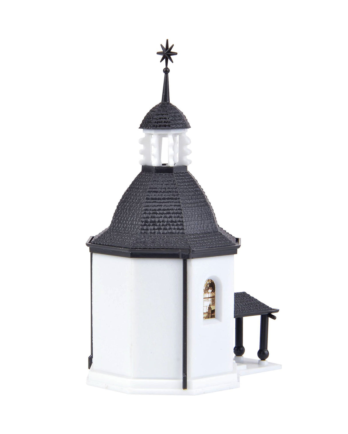 Silent Night Memorial Chapel with LED Lighting and Artificial Snow, Functional Kit