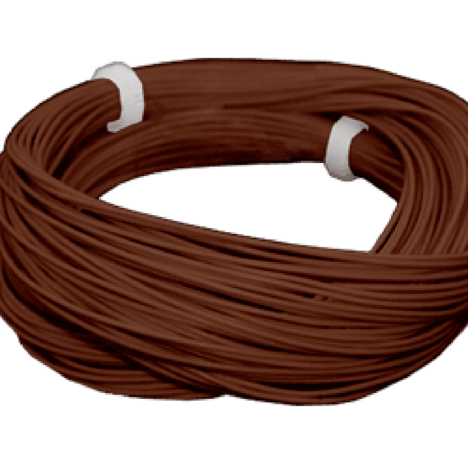 High flexible cable, diameter 0.5mm, AWG36, 2A, colour brown