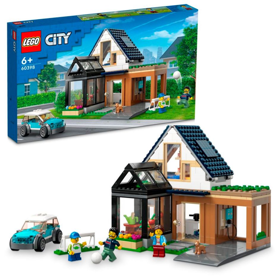 Family House and Electric Car