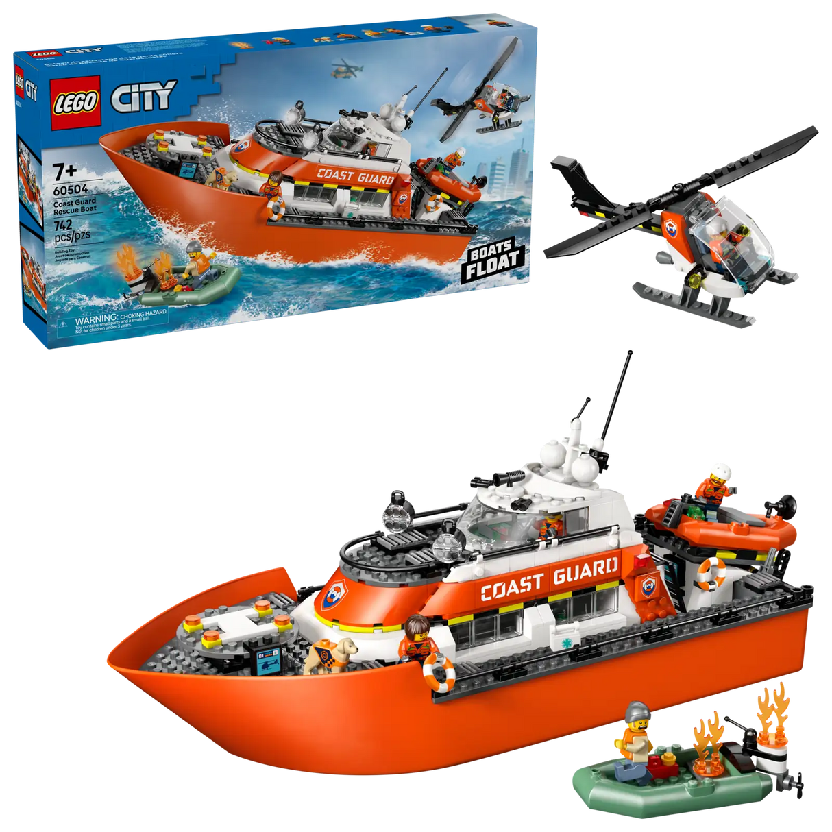 Coast Guard Rescue Boat & Helicopter