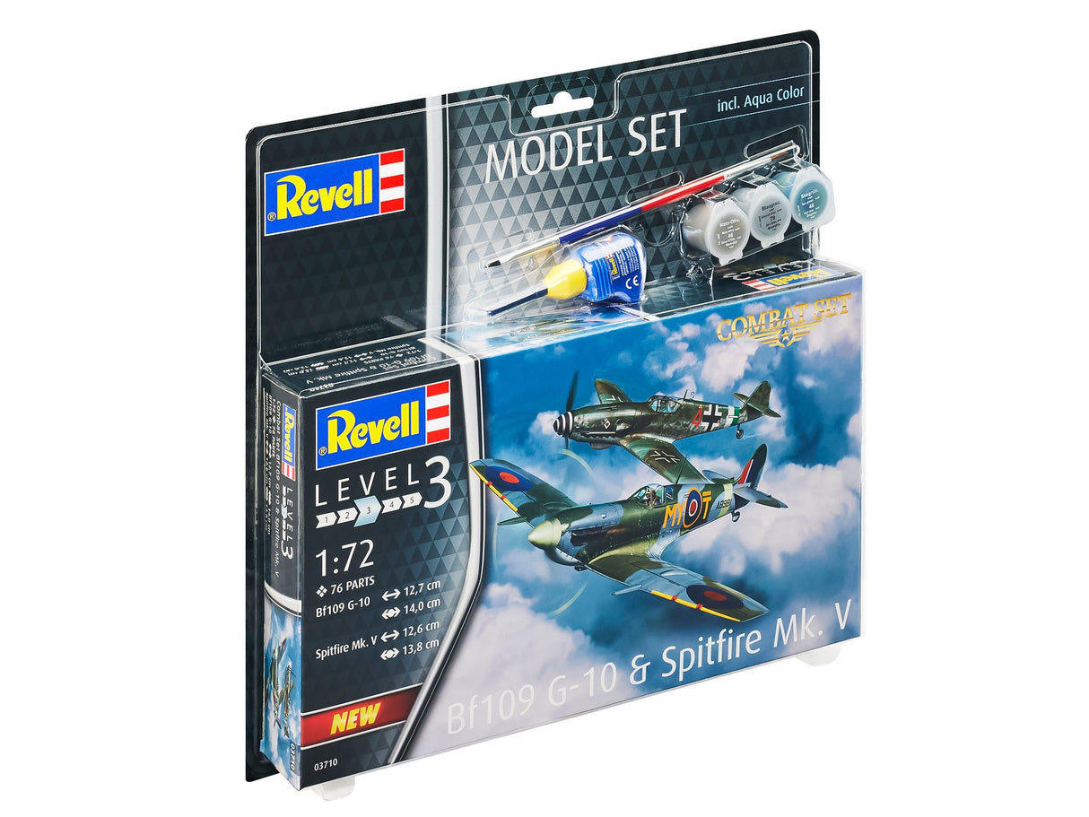 Model Set Combat Set Bf109G-10 & Spitfire Mk.V
