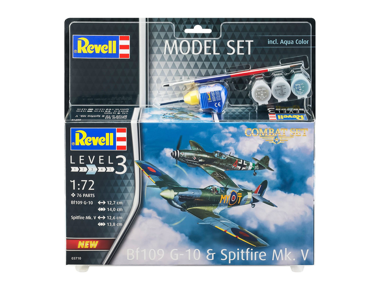 Model Set Combat Set Bf109G-10 & Spitfire Mk.V