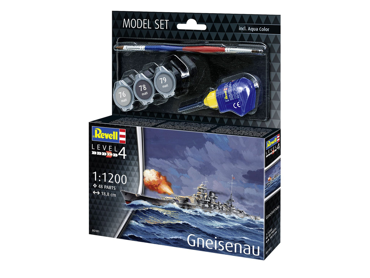 Model Set Battleship Gneisenau
