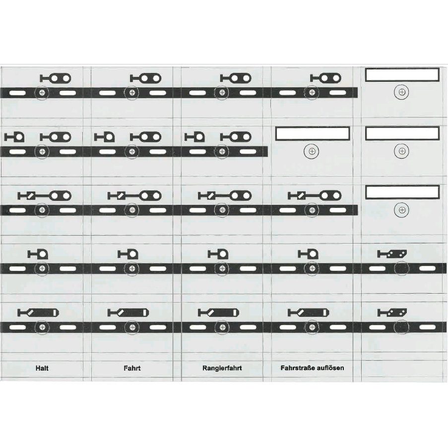Track-Control Slide Signalling Symbols Left-hand traffic