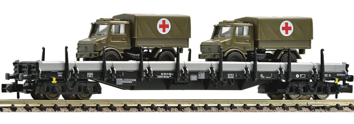 Res686 flat wagon with ambulance Unimog
