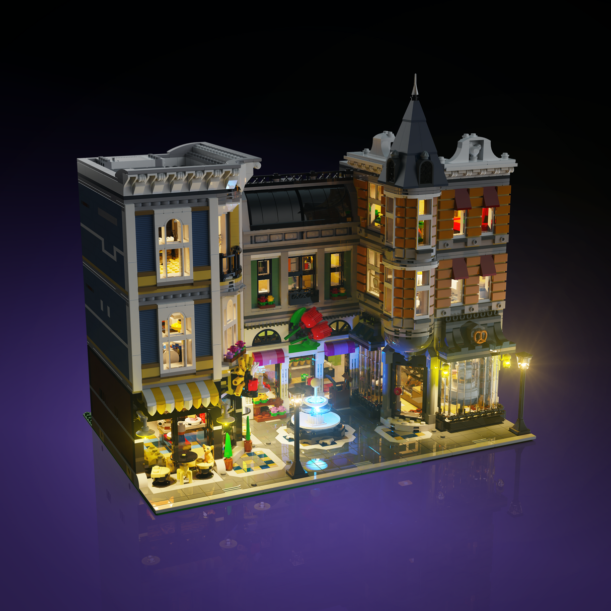 Light My Bricks (LMB) 2.0 Light Kit for LEGO #10255 Assembly Square