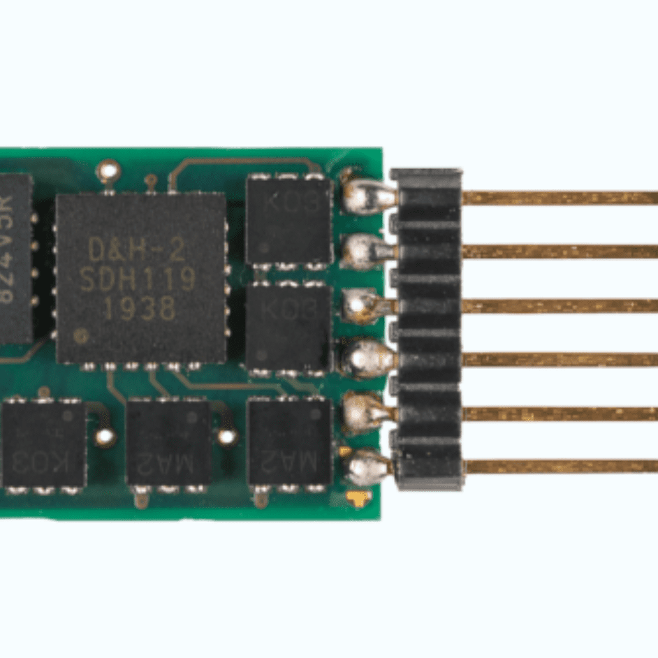 Vehicle decoder DH10C for SX1, SX2, DCC and MM, With 6 connection leads