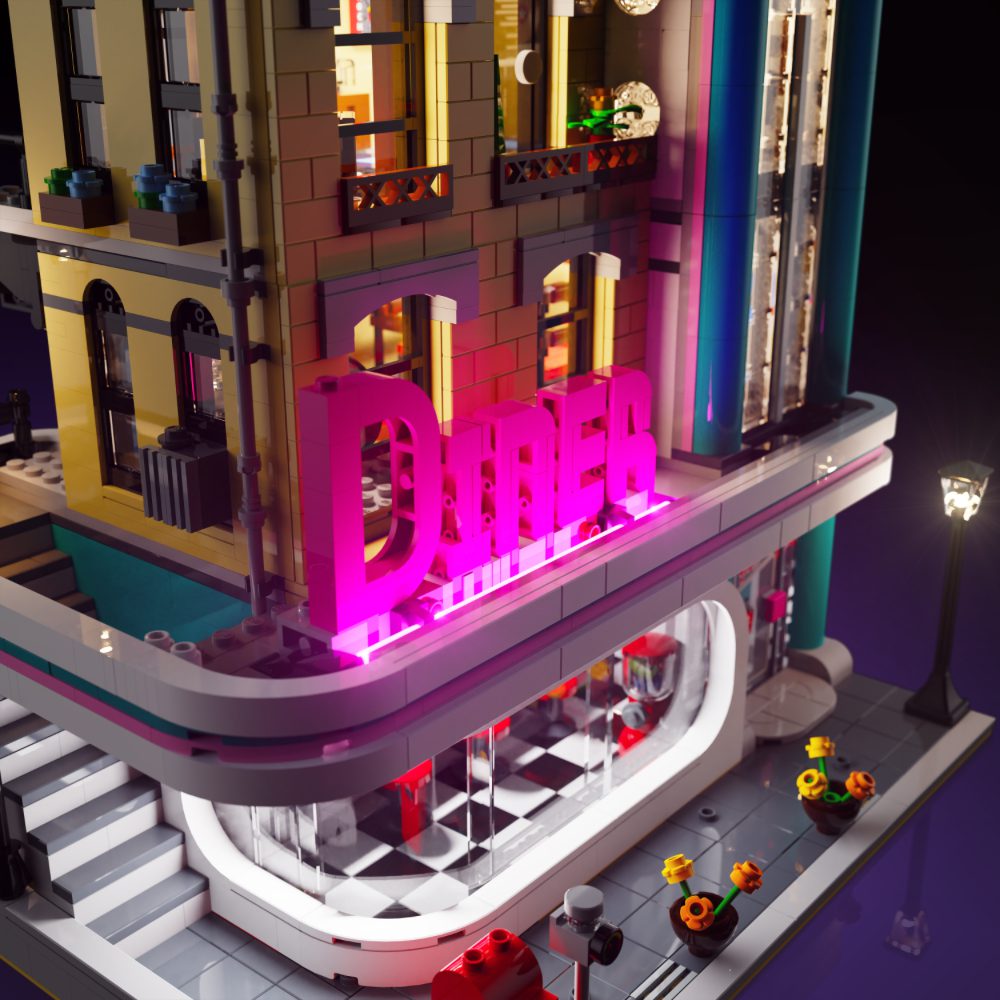 Light My Bricks (LMB) 2.0 Light Kit for LEGO #10260 Downtown Diner