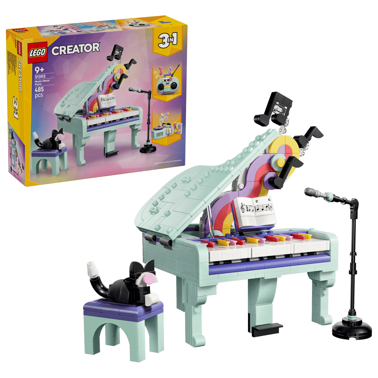 Music Decor Piano with Cat