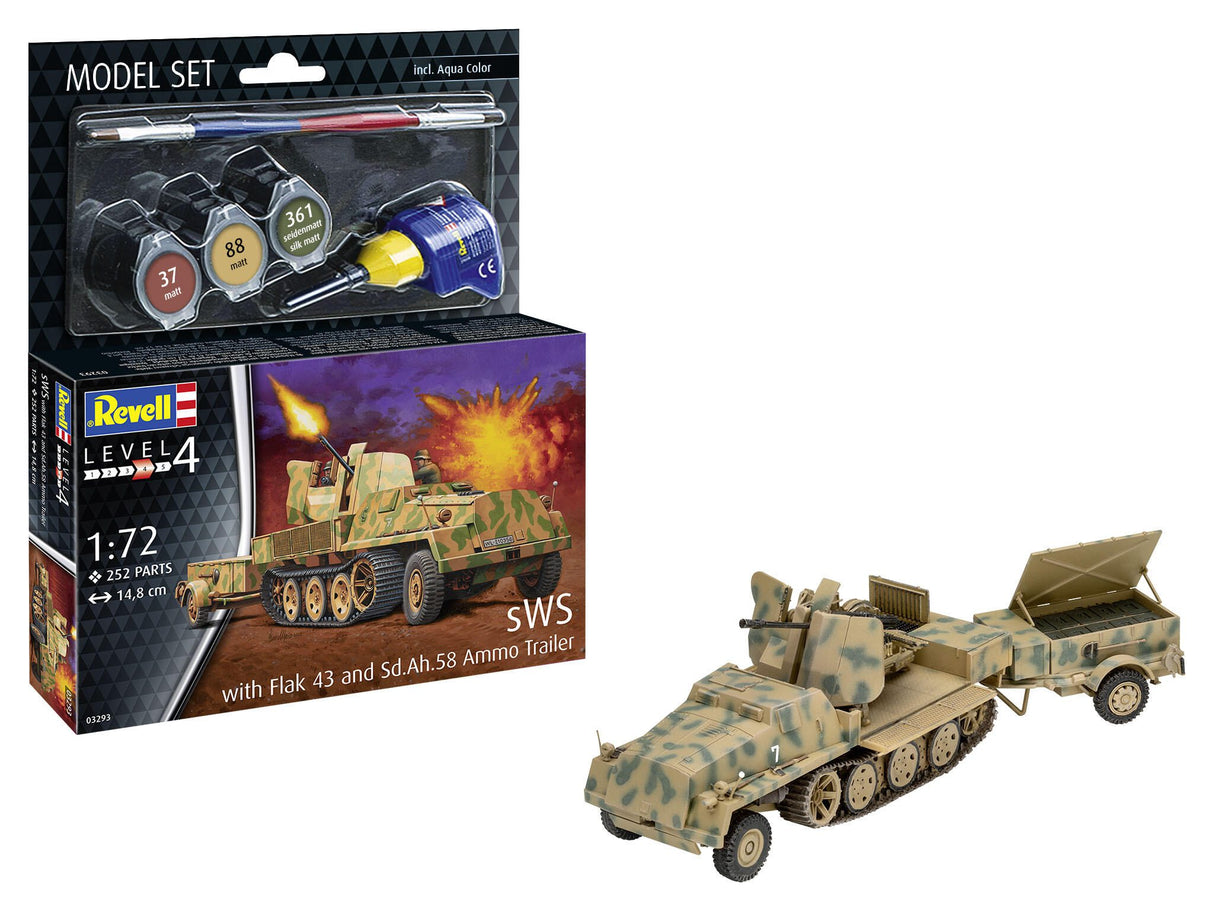 Model Set sWS with Flak43 and Sd.Ah58 Ammo Trailer