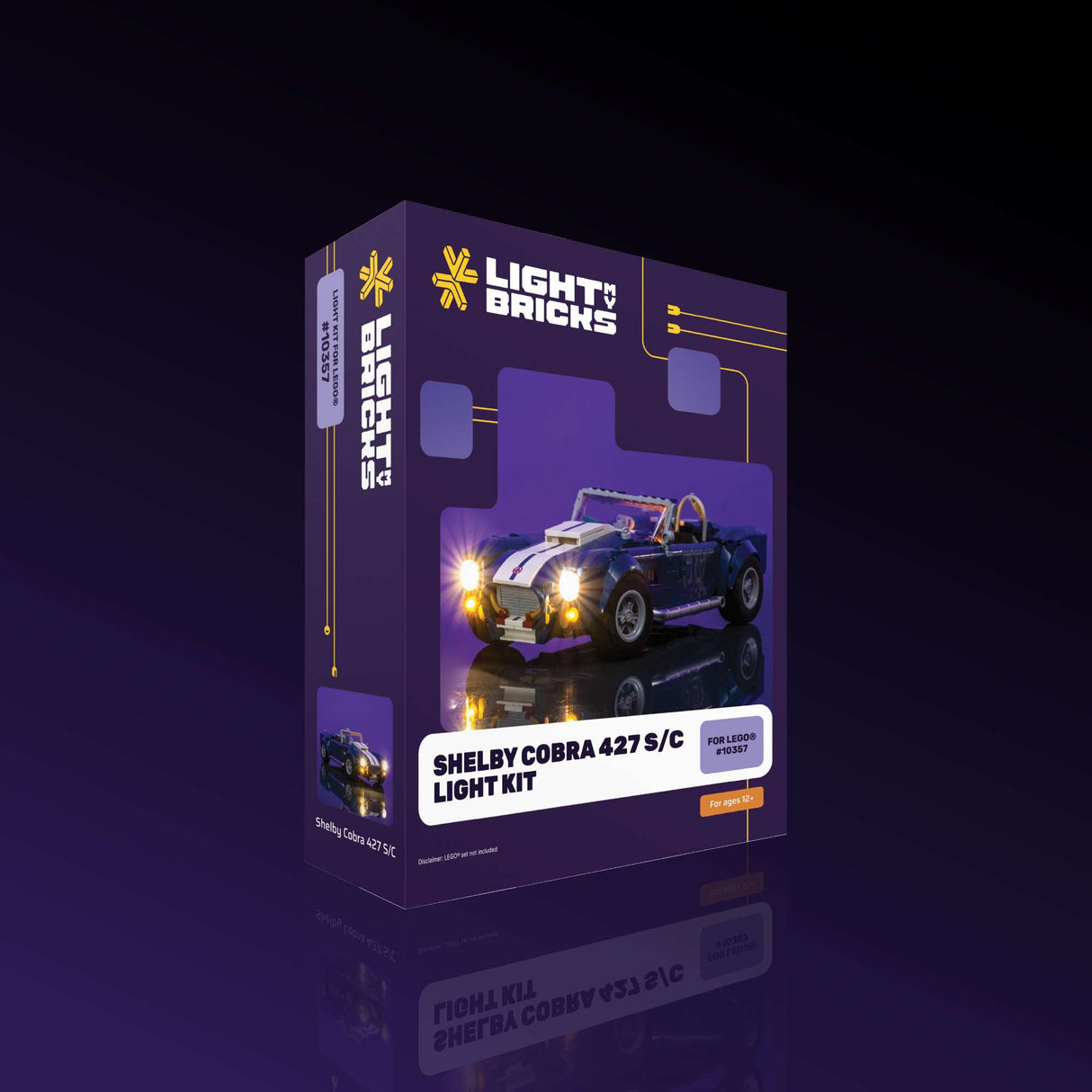 Light My Bricks (LMB) 2.0 Light Kit for LEGO #10357 Shelby Cobra 427 S/C