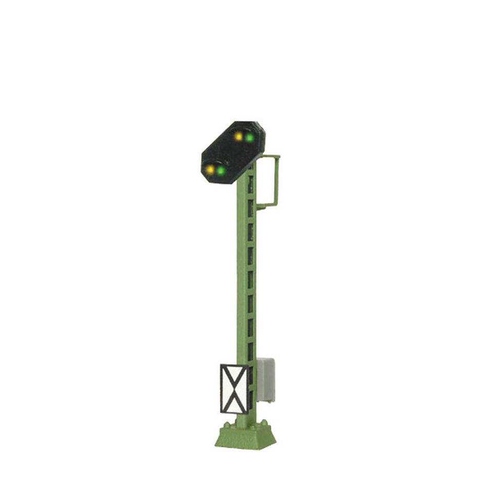 Colour light block signal with distant signal