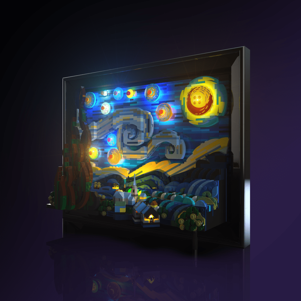 Light My Bricks (LMB) 2.0 Light Kit for LEGO #21333 Vincent van Gogh - The Starry Night