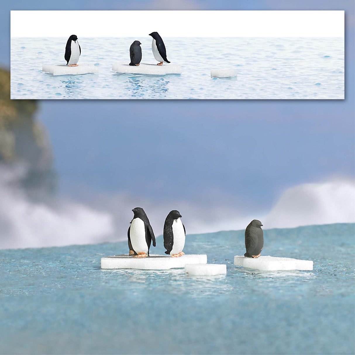 Penguins on Ice Floes