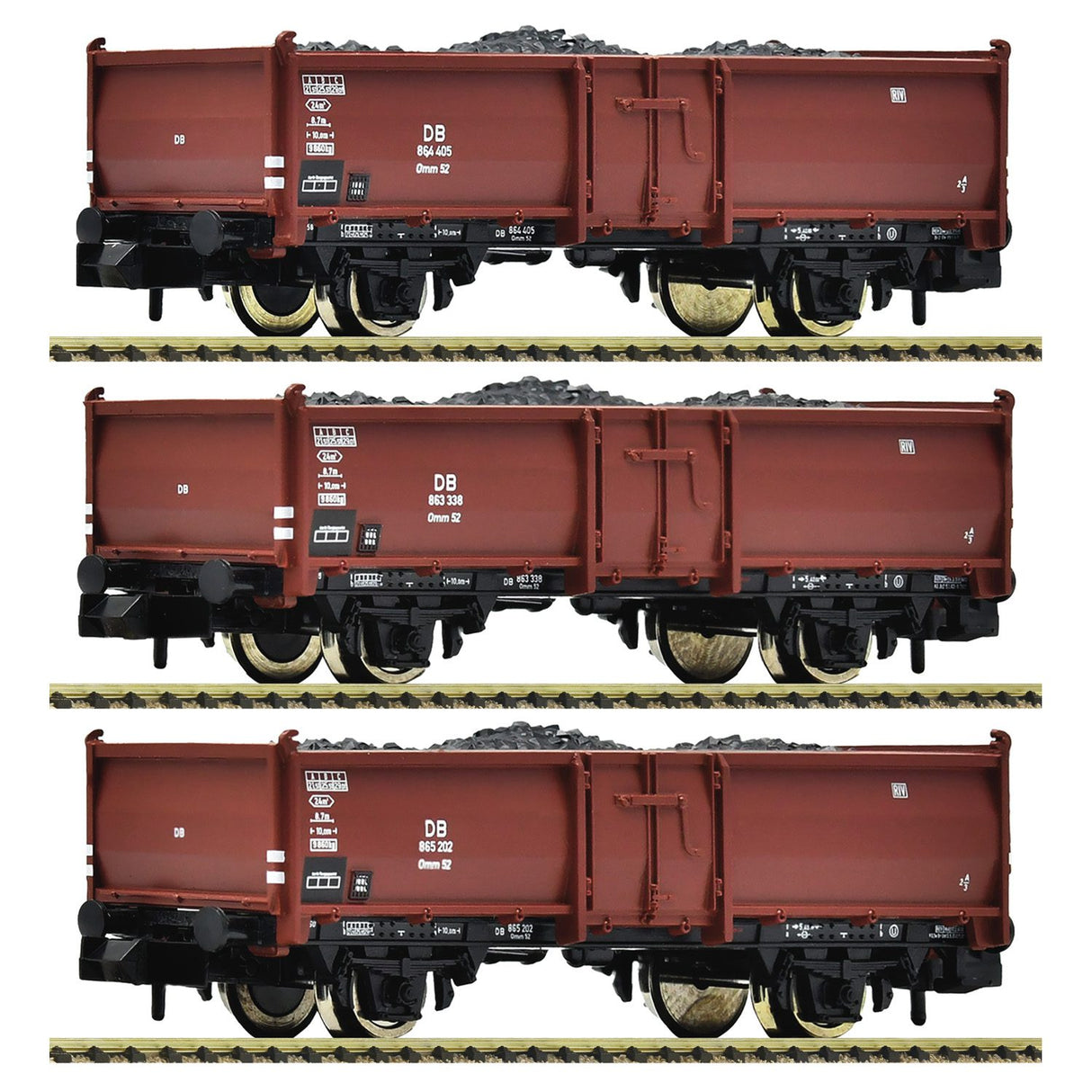 3 Piece Set: Coal Wagons, DB