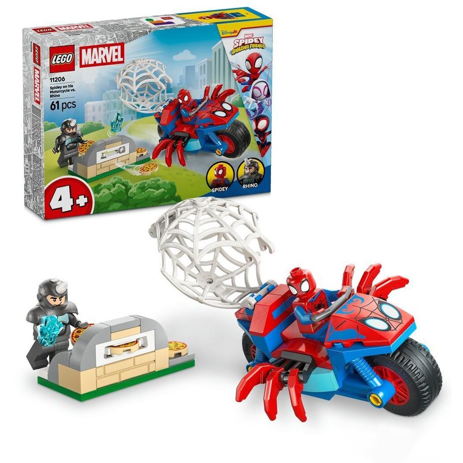 Spidey on his Motorcycle vs. Rhino