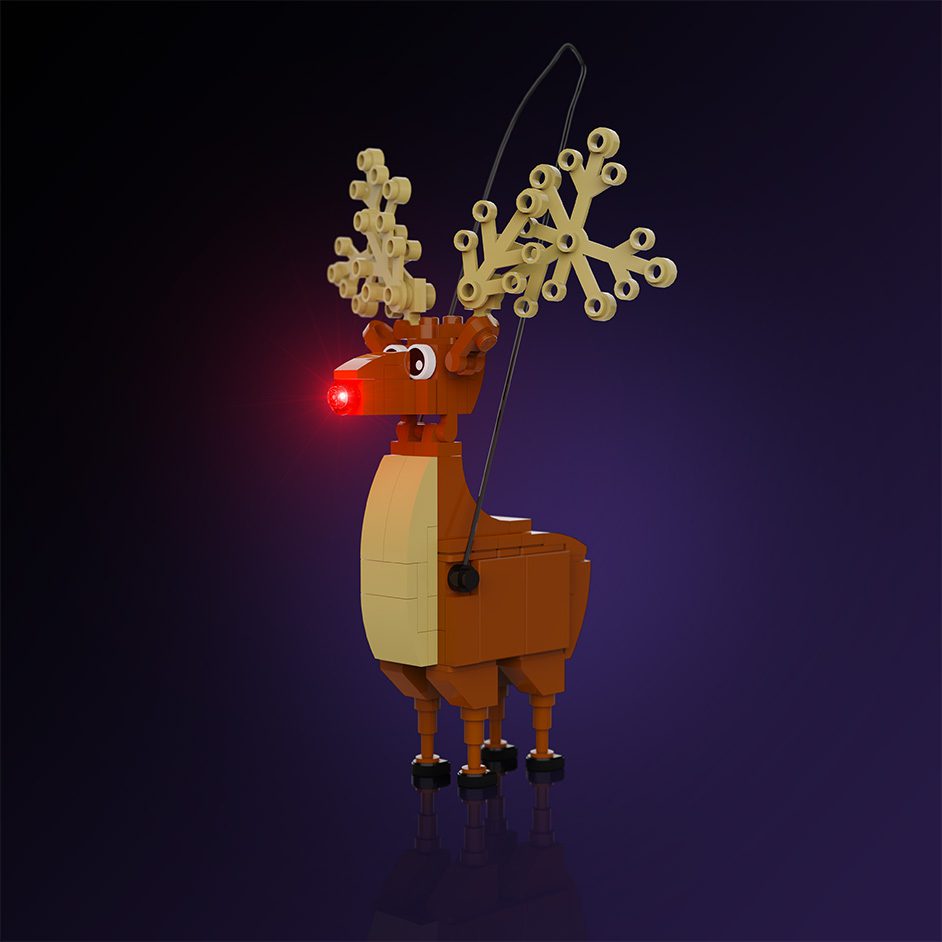 Light My Bricks (LMB) Creations Reindeer Hanging Ornament #10001