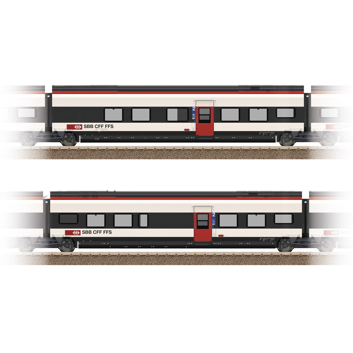 Add-On Car Set 1 for the Class RABe 501 Giruno