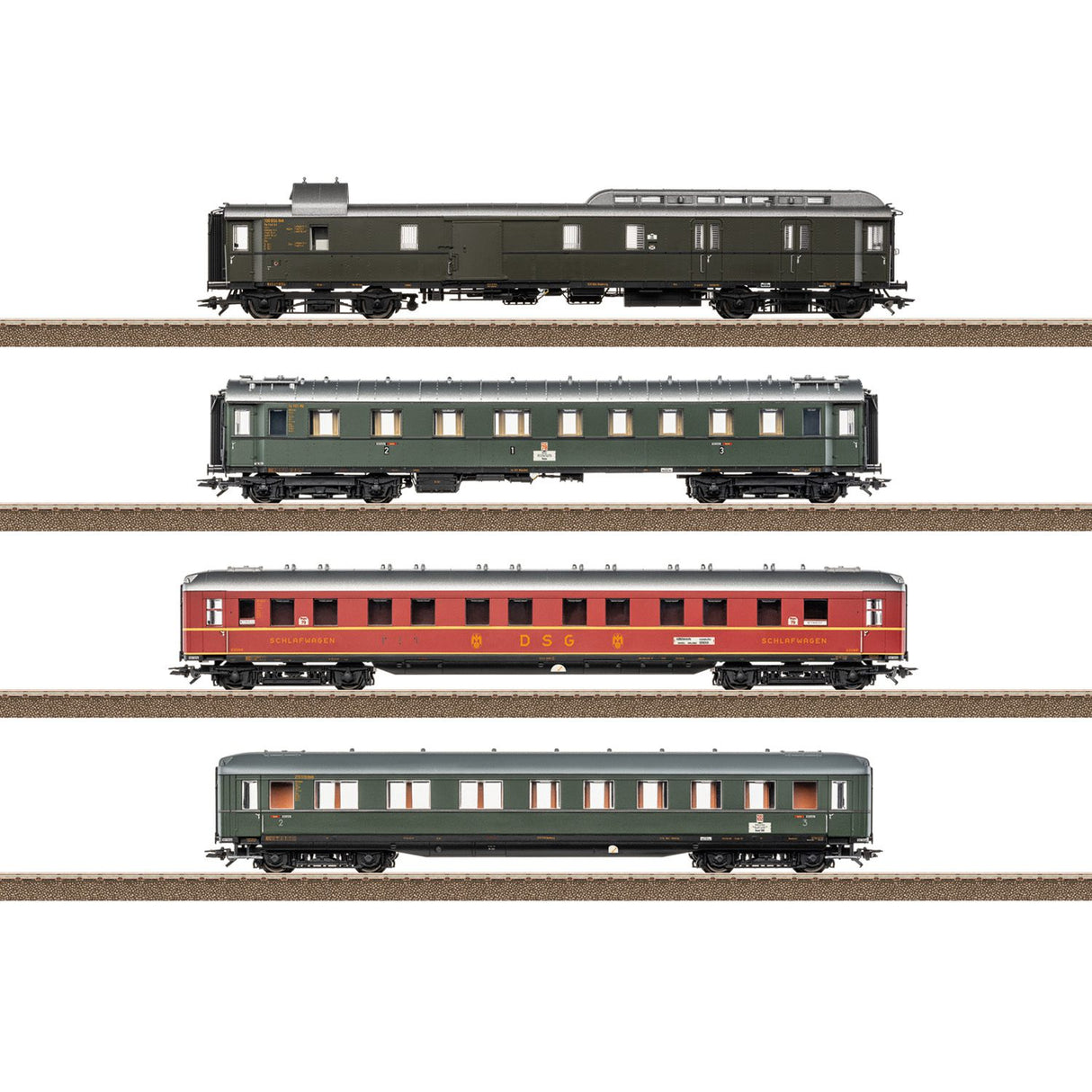 Express Train Passenger Car Set 1 for the “D 74”