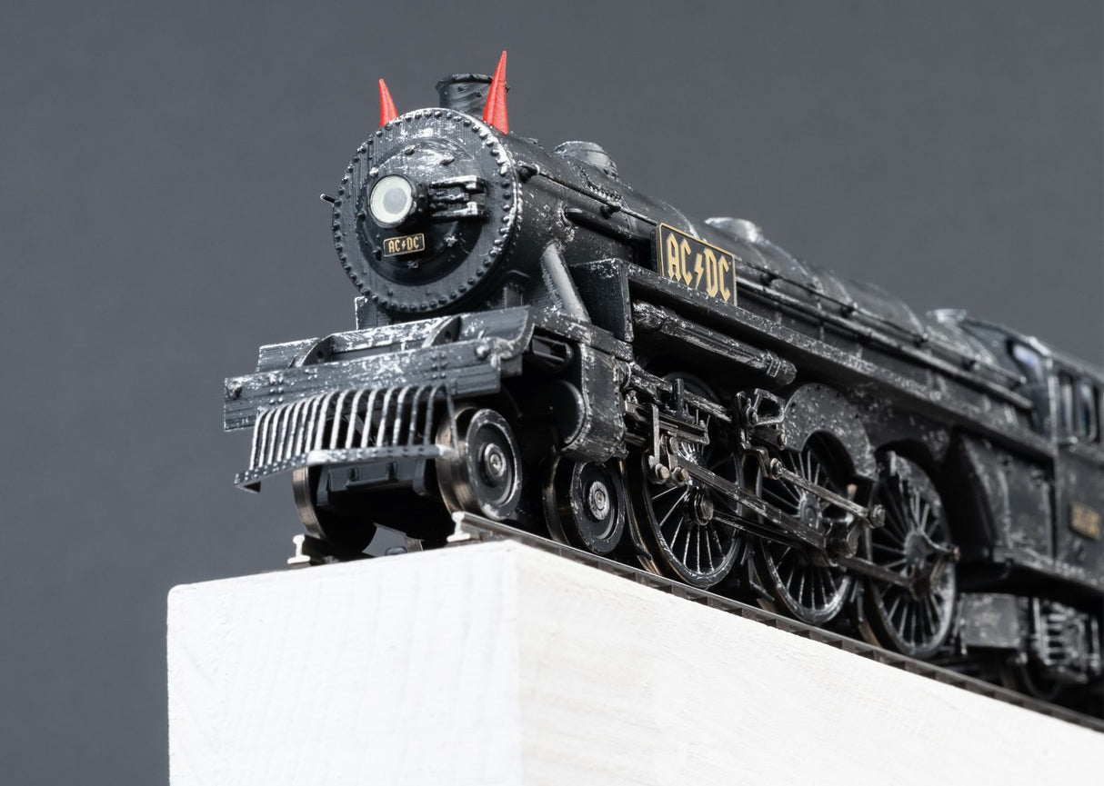 "Black Ice" Steam Locomotive with a Tender
