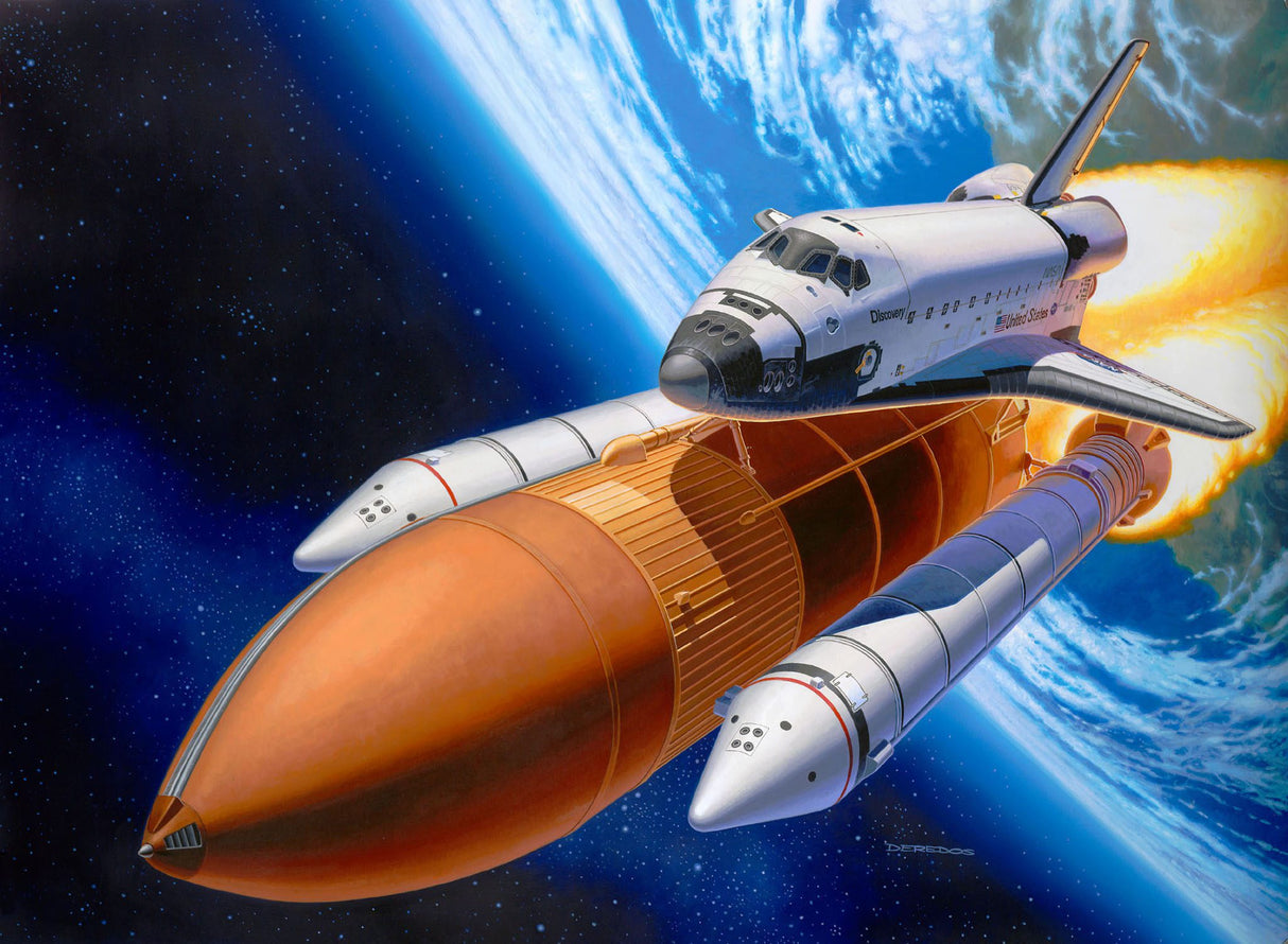 Space Shuttle Discovery &amp; Booster Rockets