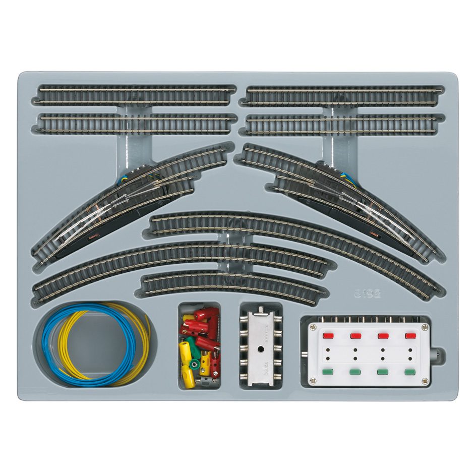 Christmas Starter Set. Steam Freight Train with an Oval of Track
