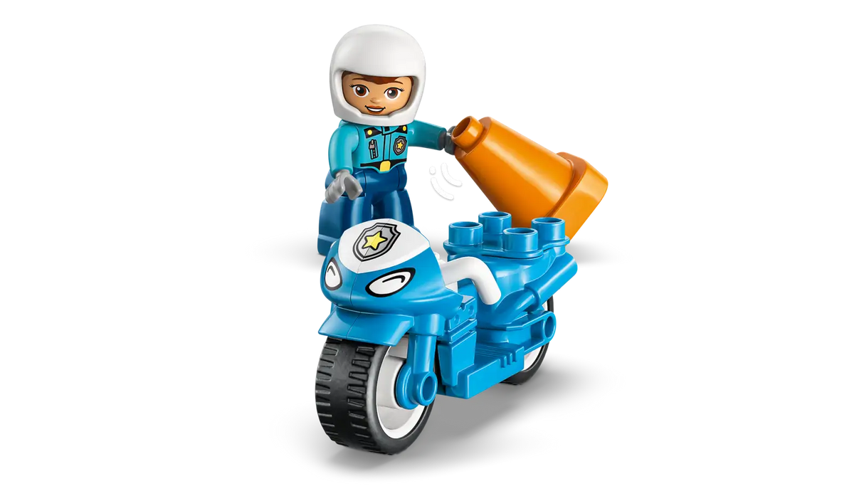 Blue Police Motorcycle