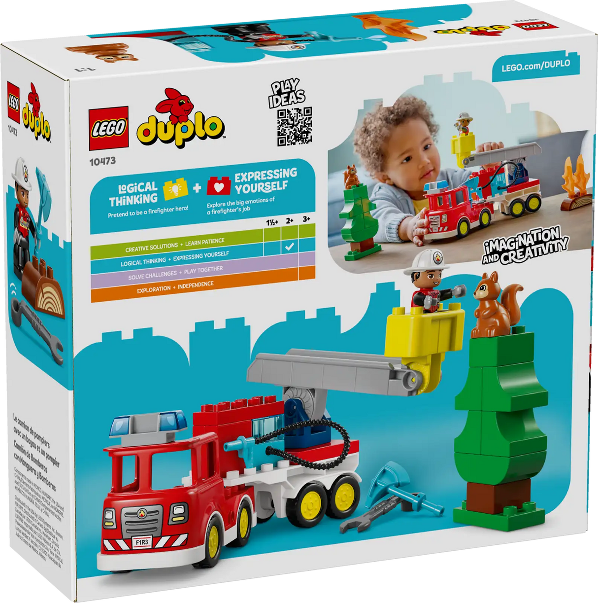 Fire Truck with Hose and Firefighter