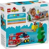 Fire Truck with Hose and Firefighter