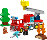 Fire Truck with Hose and Firefighter