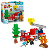 Fire Truck with Hose and Firefighter