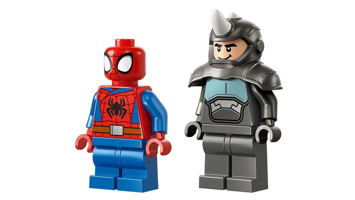 Spidey on his Motorcycle vs. Rhino
