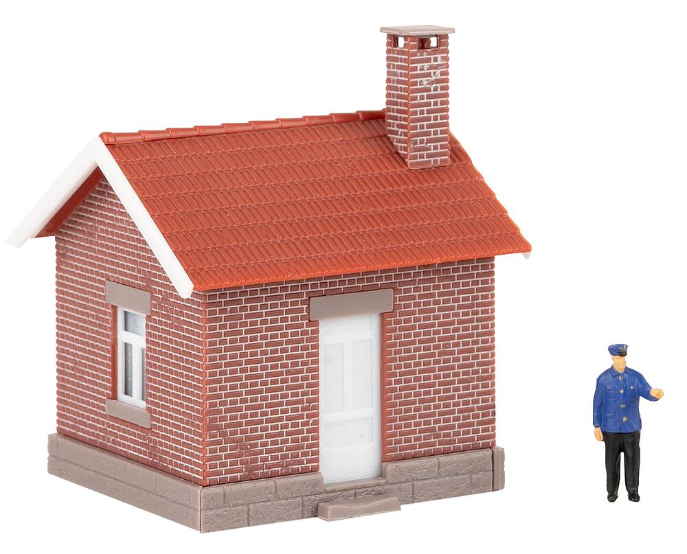 Signal box with sandstone base