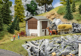 Double garage with drive section