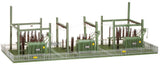Equipment shed, slurry pit