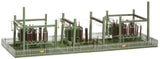 Equipment shed, slurry pit