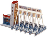 House under construction with crane